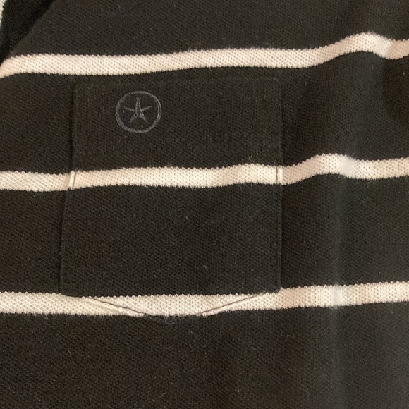 Converse black and white striped polo style collared shirt - Picture 4 of 10